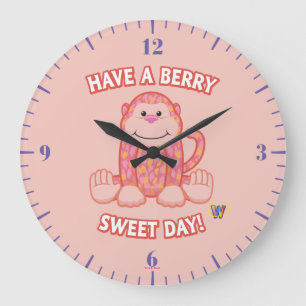 Grande Horloge Ronde Ayez un jour de bonbon à baie