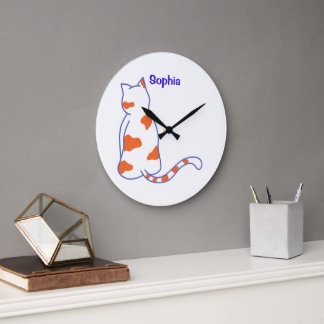 Grande Horloge Ronde Baby Name personalized, Nursery, kids Square Wa