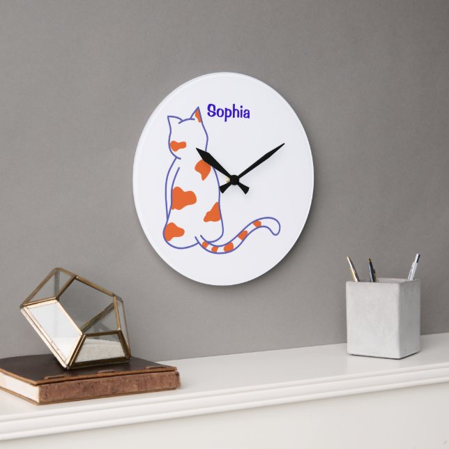 Grande Horloge Ronde Baby Name personalized, Nursery, kids    Square Wa (Bureau)