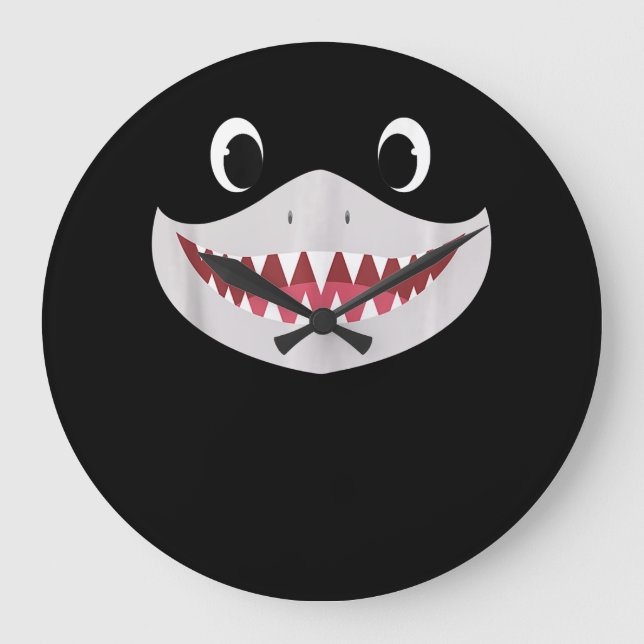 Grande Horloge Ronde Baby Shark Halloween (Recto)