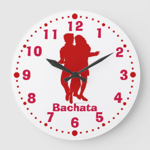 Grande Horloge Ronde Bachata Latin Dance Pose Wall Clock With Minutes