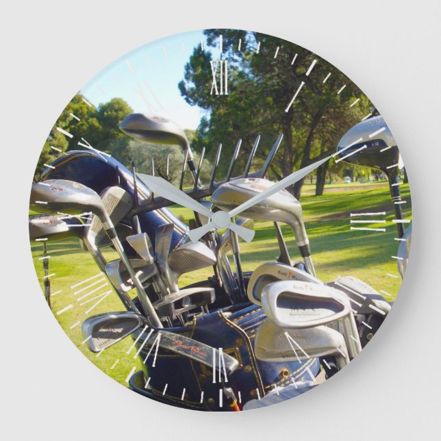 Grande Horloge Ronde Bag Full of Golf Club, Wall Clock (Recto)
