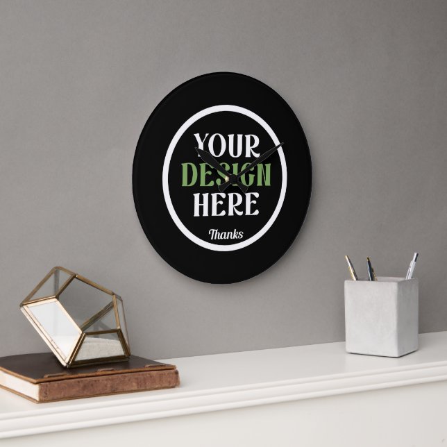Grande Horloge Ronde baiser personnalisé, unique, élégant et minimalist (Bureau)