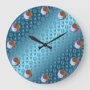 Grande Horloge Ronde Balance & Chien de Bois