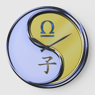 Grande Horloge Ronde Balance & Rat Métal