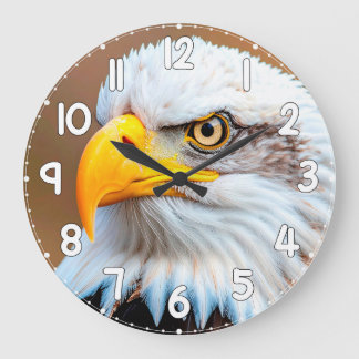 Grande Horloge Ronde Bald Eagle Wall Clock – American Eagle Wildlife Na