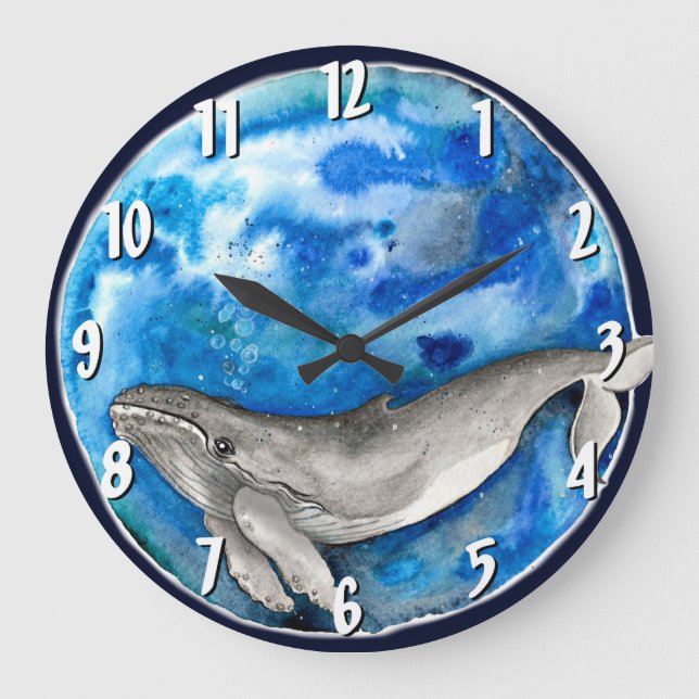 Grande Horloge Ronde Baleine bleue (Recto)