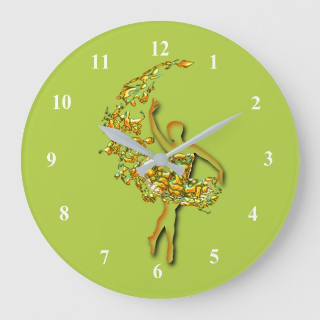 Grande Horloge Ronde Ballerina Art Fire Dance (Recto)