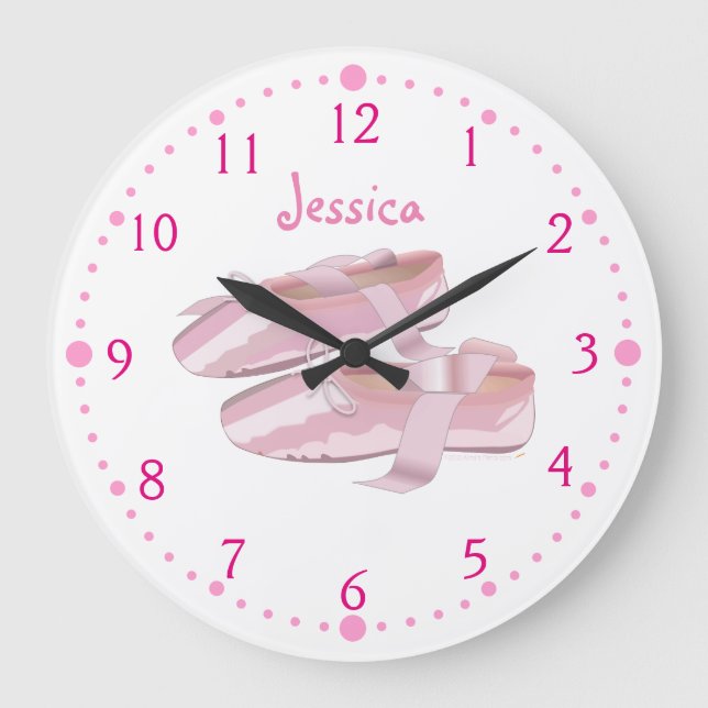 Grande Horloge Ronde Ballerine Shoes Clock Personalized Ballet Venin (Recto)