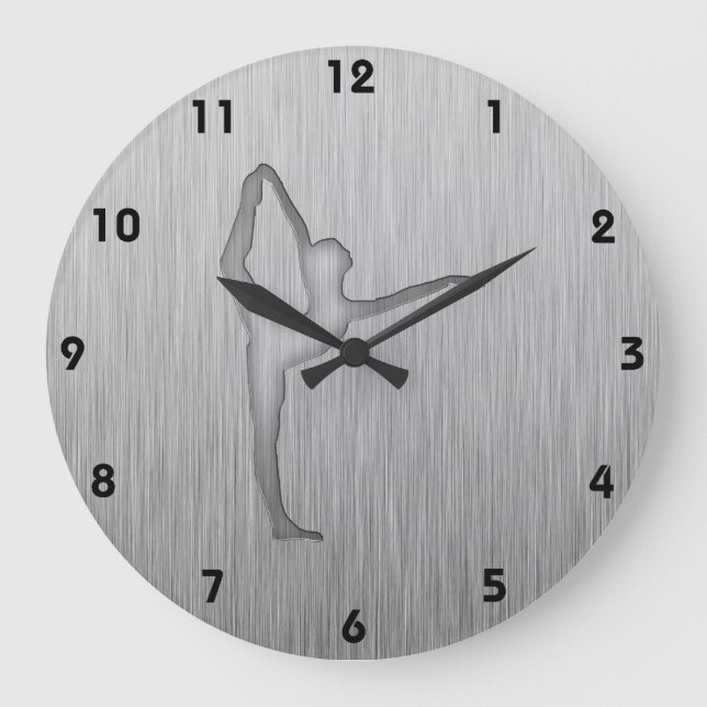 Grande Horloge Ronde Ballet de metal-look brushed (Recto)