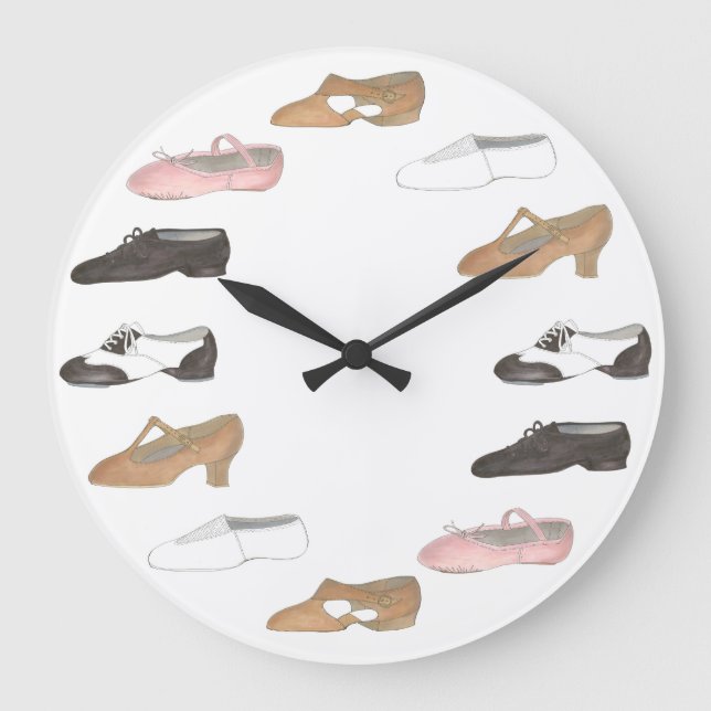 Grande Horloge Ronde Ballet Tap Jazz Lyrical Acro Chaussures Dance Stud (Recto)