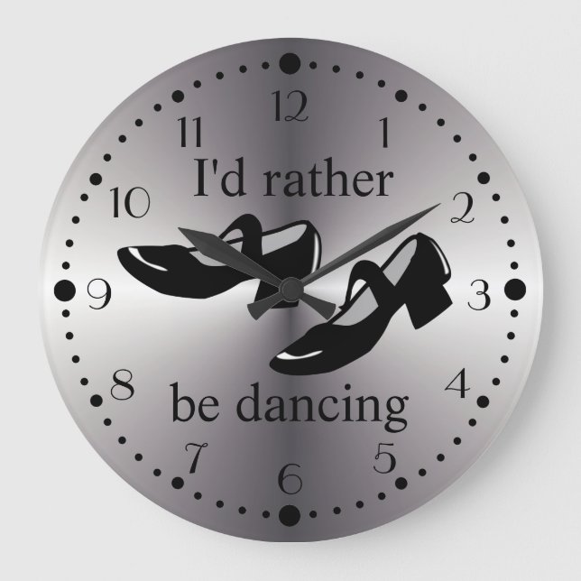 Grande Horloge Ronde Ballroom Dancing Chaussures Id Plutôt Danser Danse (Recto)