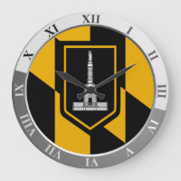 Baltimore flag Large Clock