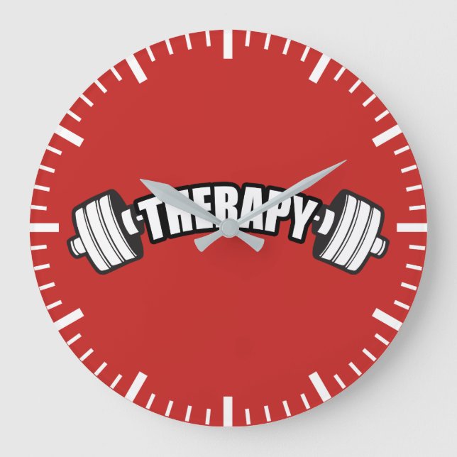 Grande Horloge Ronde Barbell - THÉRAPIE - Inspiration de l'entraînement (Recto)
