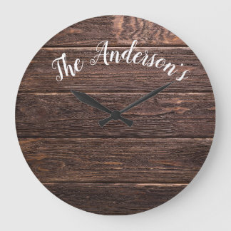 Grande Horloge Ronde Barnes rustiques