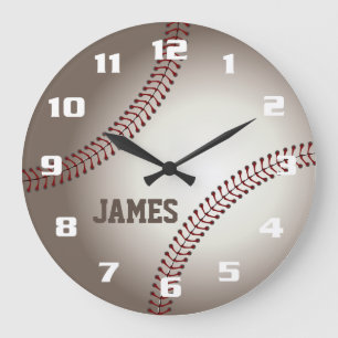 Grande Horloge Ronde Baseball Monogramme