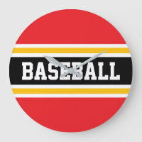 BASEBALL Rouge vif Blanc Noir Orange Rayures