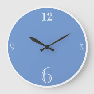 Grande Horloge Ronde Basic basique bleu de Périwinkle