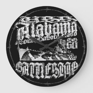 Grande Horloge Ronde Battleship Alabama Acrylic Wall Clock