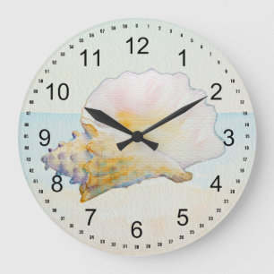 Grande Horloge Ronde Beach Conch Shell