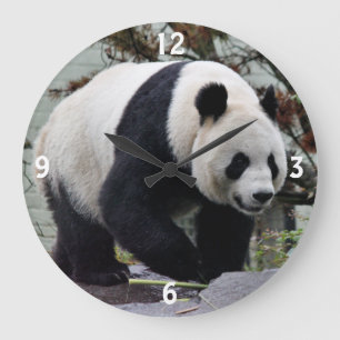 Grande Horloge Ronde Beau panda géant femelle