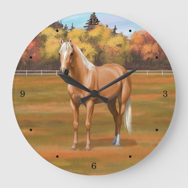 Grande Horloge Ronde Beau Stallion Cheval Palomino Quarter (Recto)