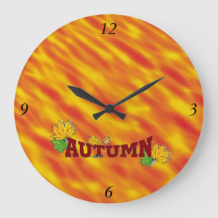 Grande Horloge Ronde Beauté d'Automne -