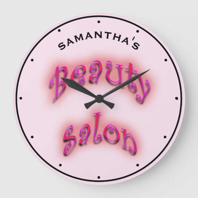 Grande Horloge Ronde Beauty Salon Pink Glow on Light Pink   (Recto)
