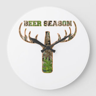 Grande Horloge Ronde Beer Season Hunting Season Venin For Hunter