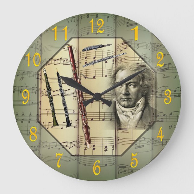 Grande Horloge Ronde Beethoven~Orchestre symphonique~Instruments à vent (Recto)