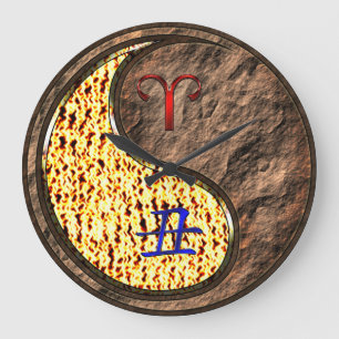 Grande Horloge Ronde Bélier & Bœuf de Terre