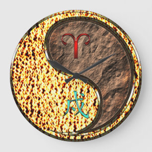 Grande Horloge Ronde Bélier & Chien de Terre