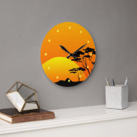 Belle Afrique Safari Bright Orange Sunset