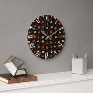 Grande Horloge Ronde Belle collection Florale Vintage moderne