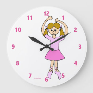 Grande Horloge Ronde Belle fille de ballet