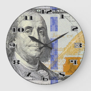 Grande Horloge Ronde Benjamin Franklin cent dollars de conception