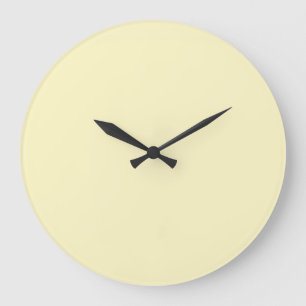 Grande Horloge Ronde Beurre jaune uni