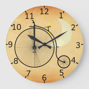 Grande Horloge Ronde Bicyclette vintage