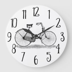 Grande Horloge Ronde Bicyclette vintage de dames