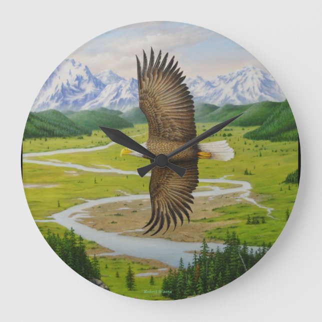 Grande Horloge Ronde Bientôt Eagle Wall Clock (Recto)