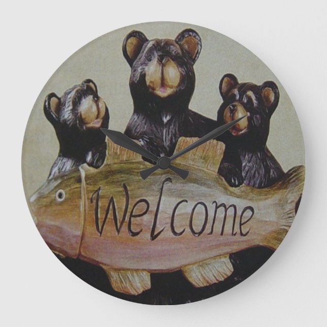 GRANDE HORLOGE RONDE BIENVENUE OURS (Recto)