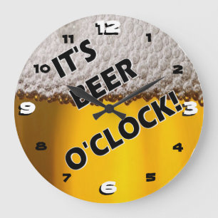 Grande Horloge Ronde Bière O'clock Quelque part