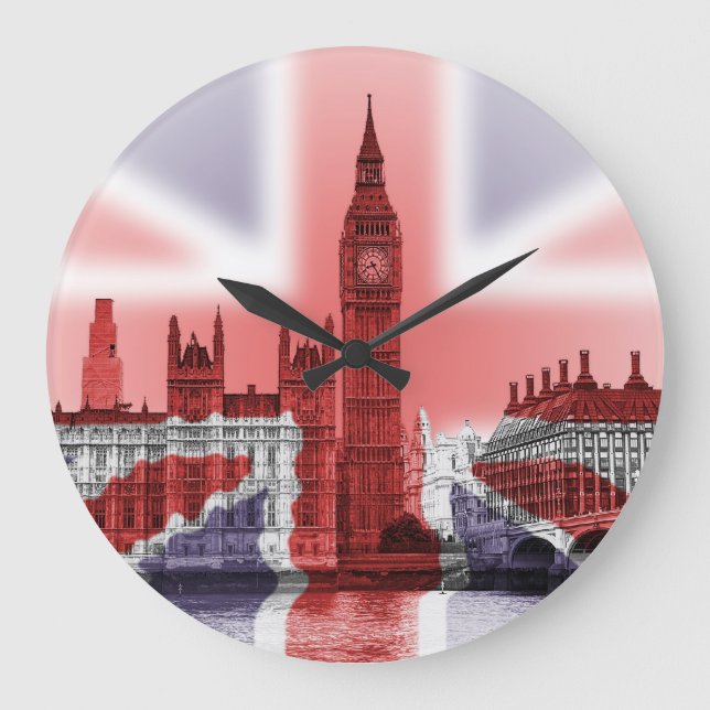 Grande Horloge Ronde Big Ben et les Chambres du Parlement, Union Jack (Recto)