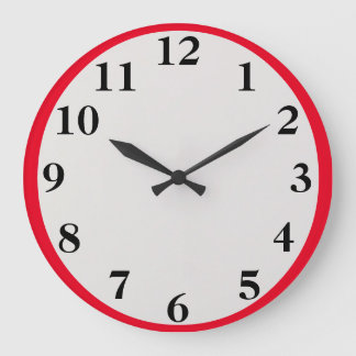 Grande Horloge Ronde Big red large clock