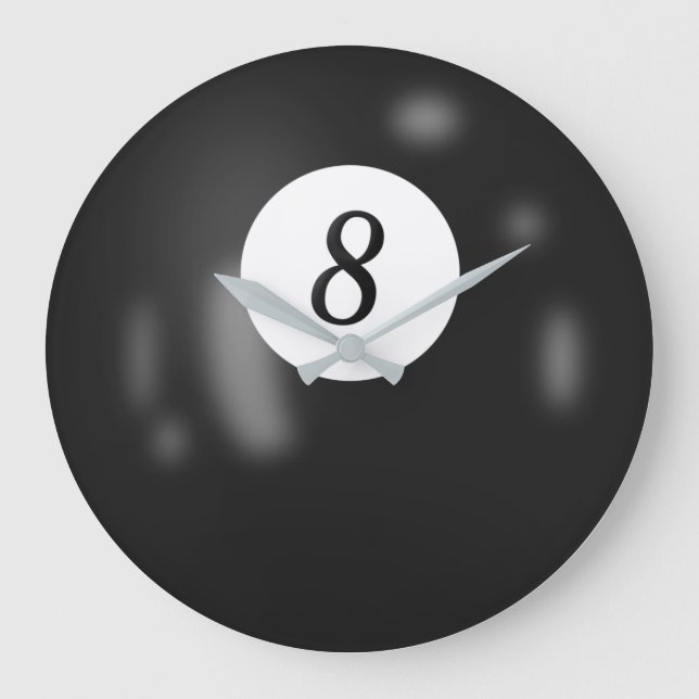 Grande Horloge Ronde Billard 8 balles (Recto)