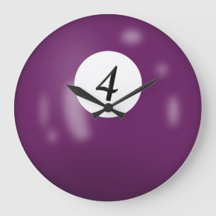 Grande Horloge Ronde Billard Numéro 4