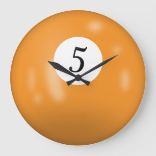 Grande Horloge Ronde Billard numéro 5