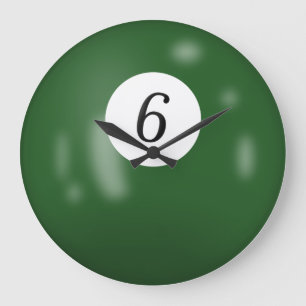 Grande Horloge Ronde Billard Numéro 6
