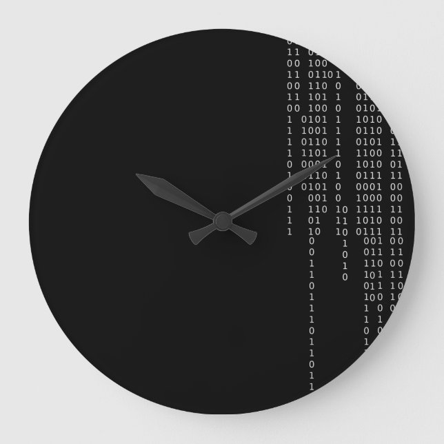 Grande Horloge Ronde Binary en cascade (Recto)