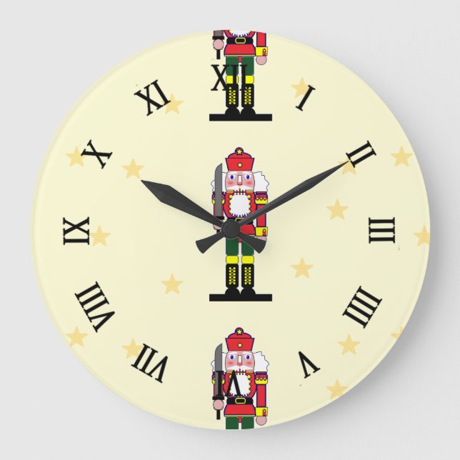 Grande Horloge Ronde Biscuits de Noël (Recto)